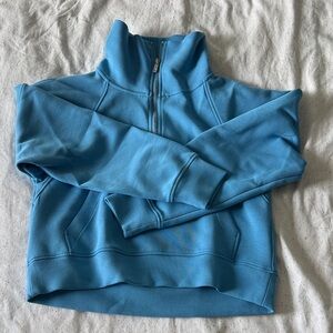 Caila Blue Quarter-Zip Pullover - XS